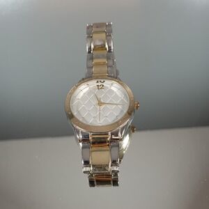 Timex Women's Two Tone Gold Silver Stainless Steel Watch Quartz Analog Display